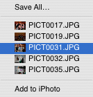 The Save Menu for Images in Mail